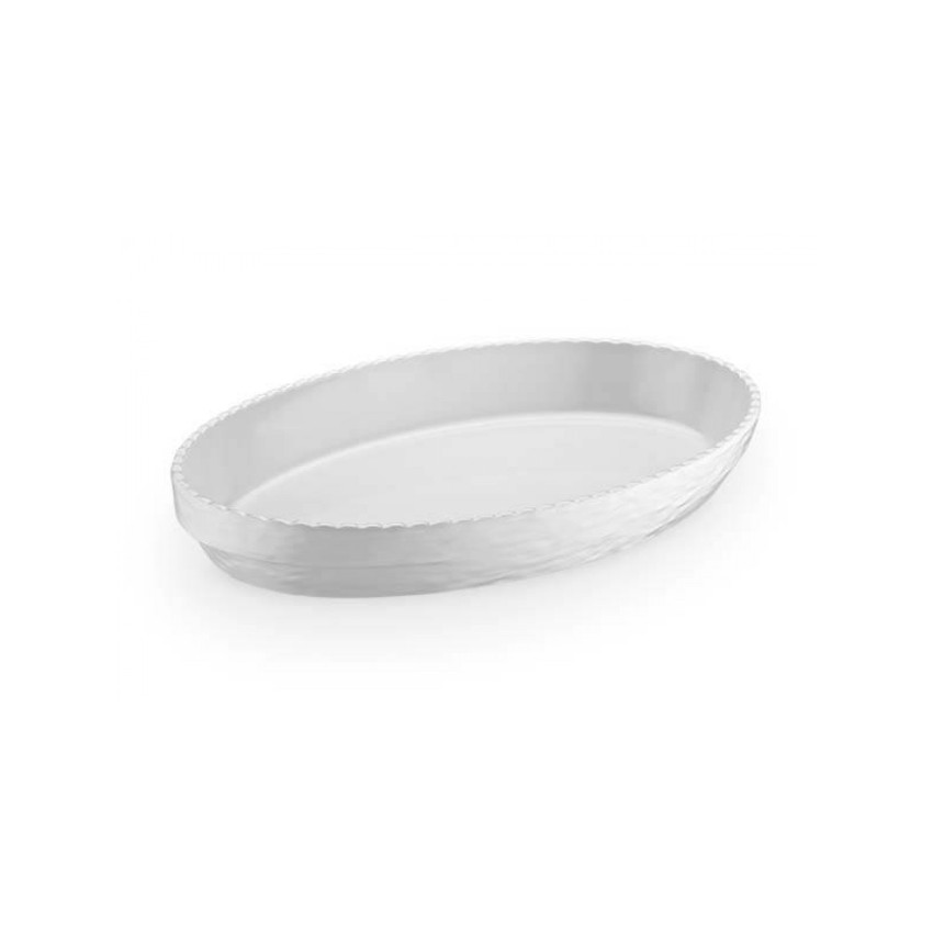 Плато елипса дълбоко OLIE БЯЛО 40x25xh5.5cm