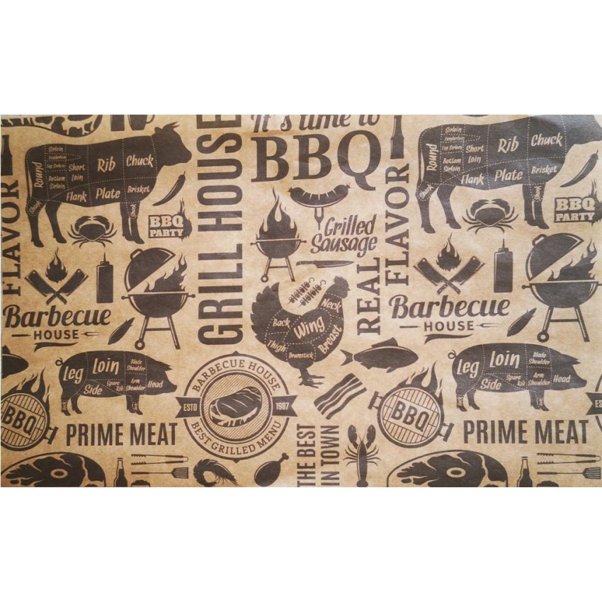 Хартия за презентация "BBQ KRAFT" (500 бр.) - 22,5 х 14,5см.