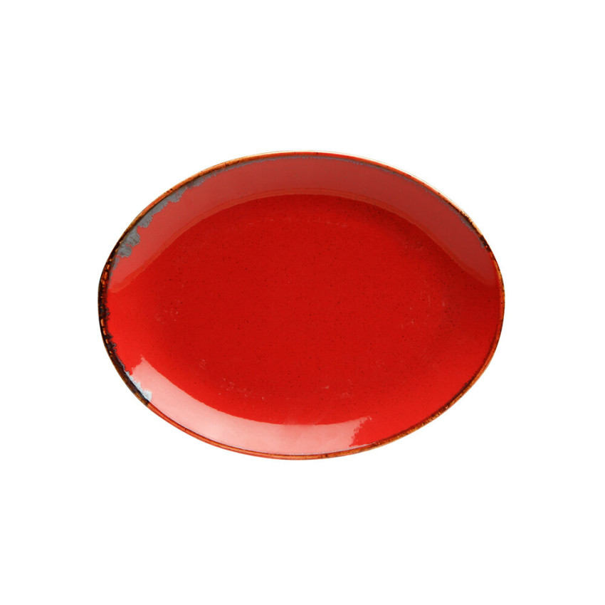 Овално плато 36см - червено - Porland Seasons Red - 1 брой