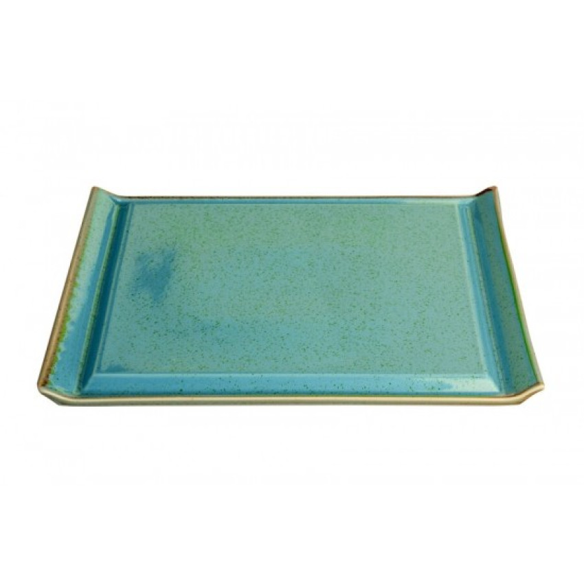 Чиния за стек 32см х 26см - тюркоаз - Porland Seasons Turquoise - 1 брой