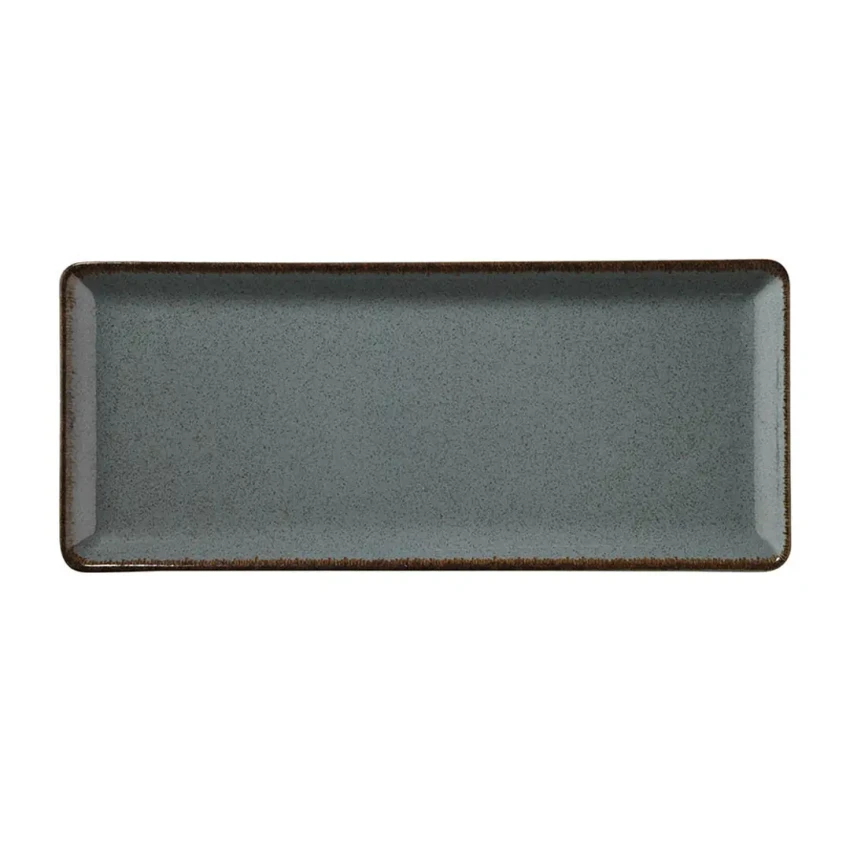 Правоъгълно плато 35см x 15см - Kutahya Pearl Tan Blue - 1 брой